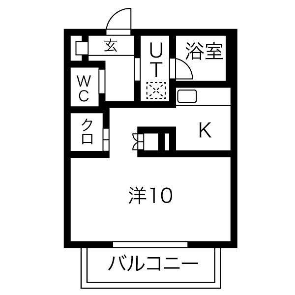 オラシオン千代田(2LDK/4階)の間取り写真