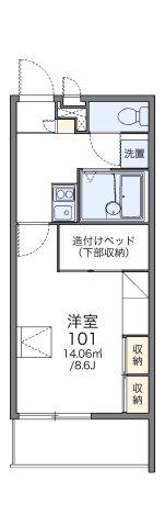 レオパレスソレーユ II(1K/2階)の間取り写真