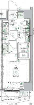 クレヴィスタ北綾瀬(1K/2階)の間取り写真