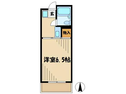 ハイツTAKECHIYO(1K/1階)の間取り写真