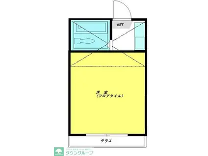 セドルパークビラ(1K/2階)の間取り写真