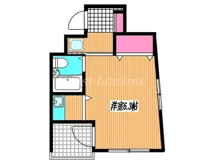 ハウスロード116(ワンルーム/2階)の間取り写真