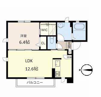 シャーメゾン希(1LDK/2階)の間取り写真