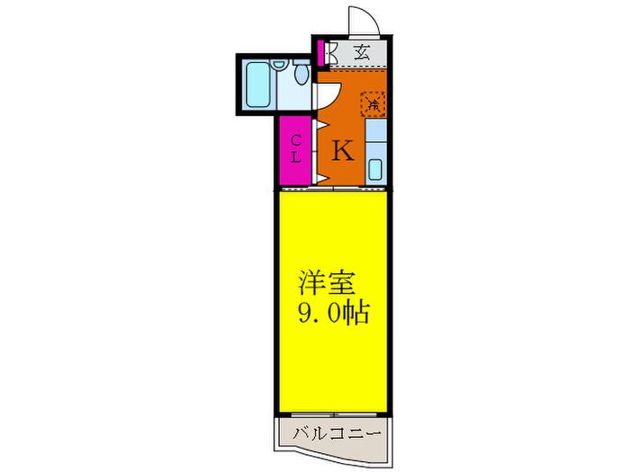 東海マンション(1K/2階)の間取り写真