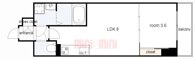 LIVIAZ KOBE LAMER(1LDK/1階)の間取り写真