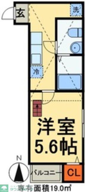 STAGE新松戸(1K/1階)の間取り写真