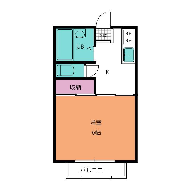 TOMOS川口元郷(1K/1階)の間取り写真