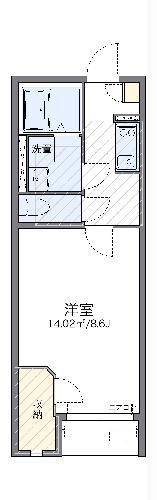 レオネクストアルカディア(1K/2階)の間取り写真