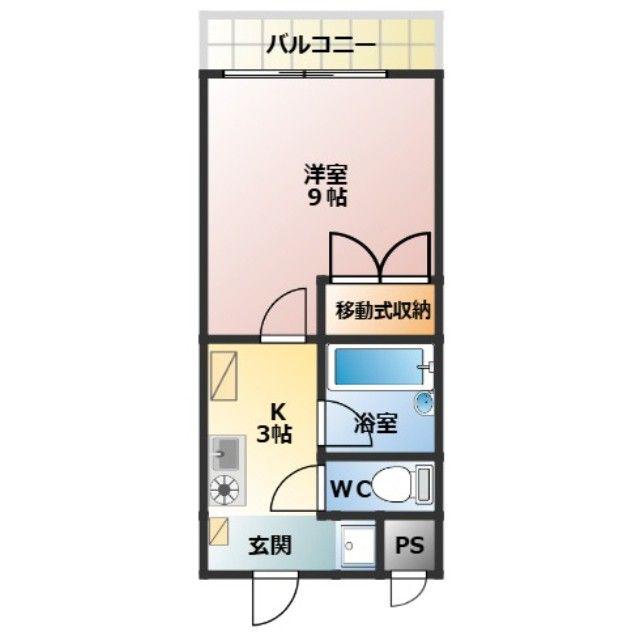 三記マンション弐号館(1K/3階)の間取り写真