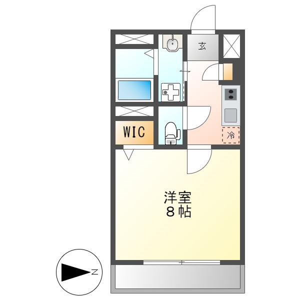 WILLDO 金山正木(1K/4階)の間取り写真