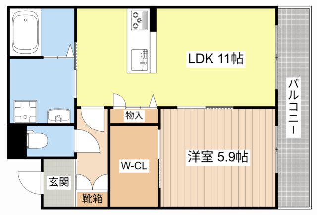 DAINAK T(1LDK/2階)の間取り写真