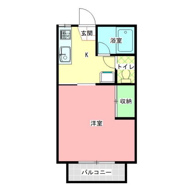 コーポ瑞穂(1K/2階)の間取り写真