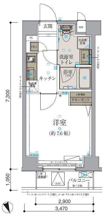 リヴシティ本郷(1K/3階)の間取り写真