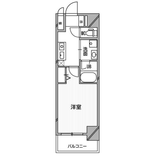 リレイション大国(1K/6階)の間取り写真