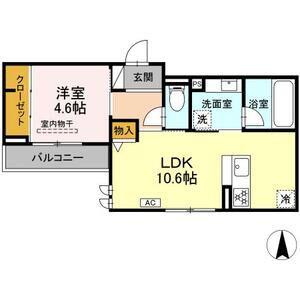 NOVELLA(1LDK/3階)の間取り写真