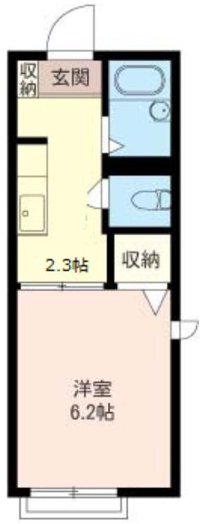 CREW PLUS(1K/2階)の間取り写真