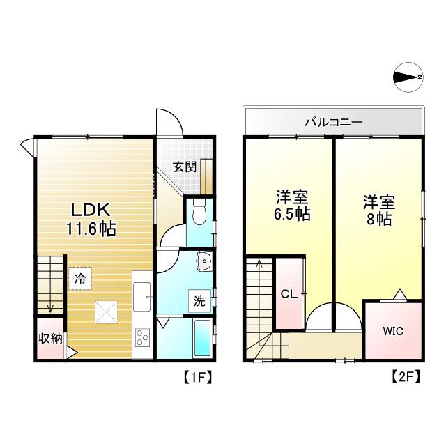 ALIVIO(2LDK/1階)の間取り写真
