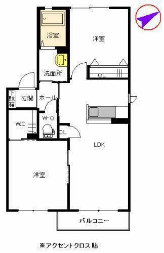 NKポラリスII(2LDK/2階)の間取り写真