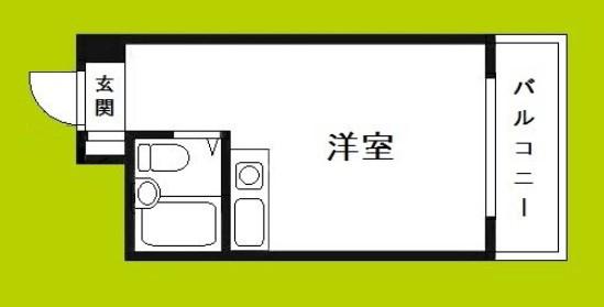 シティハイツ桃谷(ワンルーム/3階)の間取り写真