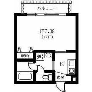 ヴィーブル日吉(1K/1階)の間取り写真