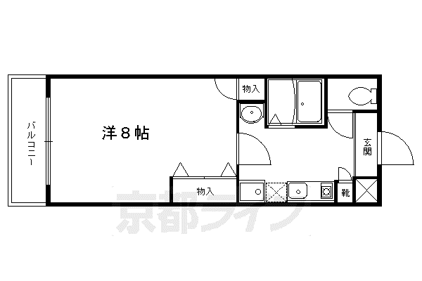 ドリーミーK(1K/2階)の間取り写真