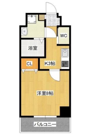 CREA COAT(1K/4階)の間取り写真