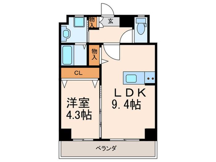 SOL DIAS (1LDK/2階)の間取り写真