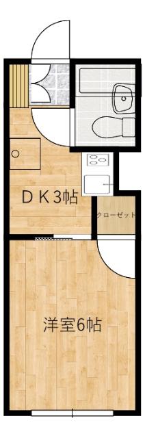 ホワイトコーポ(1K/2階)の間取り写真