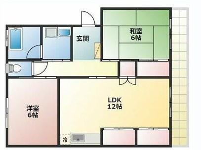 本町サンハイツ(2LDK/1階)の間取り写真