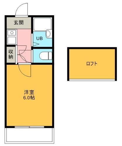 レンパレスパルコ A棟(1K/1階)の間取り写真