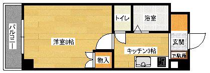 第4森下ビル(1K/2階)の間取り写真