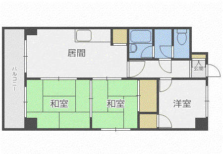 グランドパレス啓明(3LDK/4階)の間取り写真