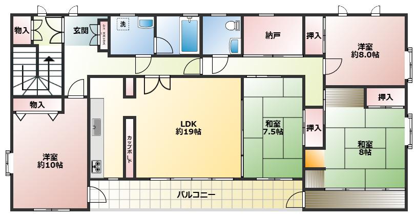 久喜東4丁目2F(4SLDK/2階)の間取り写真
