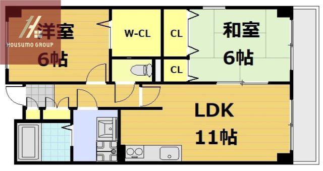 フィールドパークI番館(2LDK/1階)の間取り写真