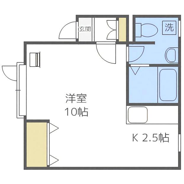MISONO島(1K/1階)の間取り写真