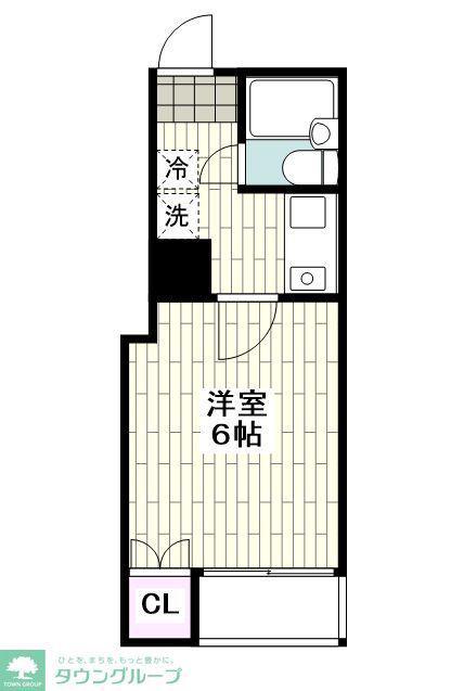 メゾンミツハシ(1K/2階)の間取り写真