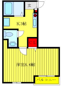 プレジール池袋(1K/3階)の間取り写真