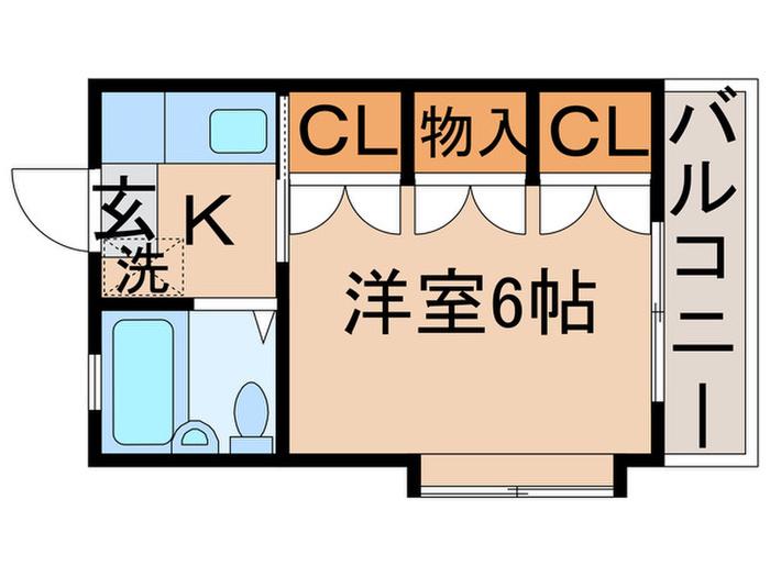 カーサリリオブランカ(1K/1階)の間取り写真