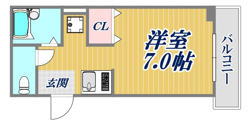 エトワール北口(1K/3階)の間取り写真