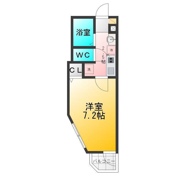 石神井台ガーデンテラス(1K/1階)の間取り写真