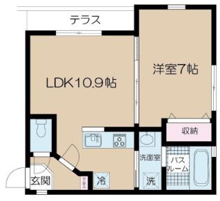 NSGATE勝どき NSGATE勝どき(1LDK/2階)の間取り写真