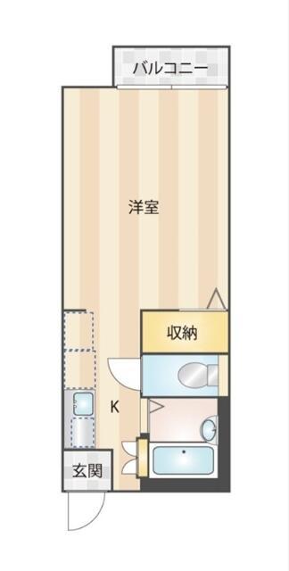 チェリーアベニュー田園調布(1K/2階)の間取り写真