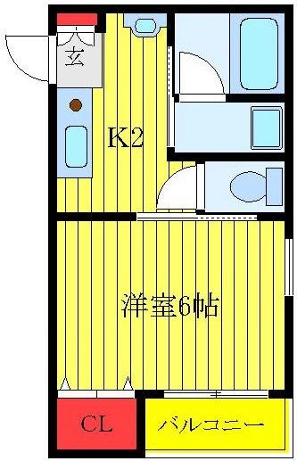 PARQUELADO 桜通(1K/2階)の間取り写真