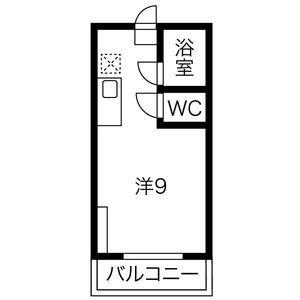 ハイツAK(ワンルーム/1階)の間取り写真
