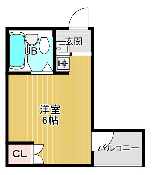 アヴァンス淀川-イースト(ワンルーム/2階)の間取り写真
