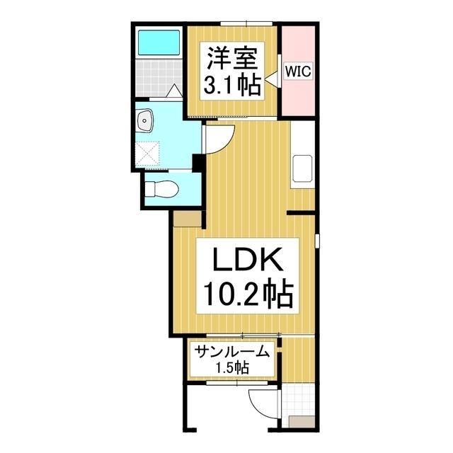 レコンフォール・K(1LDK/1階)の間取り写真