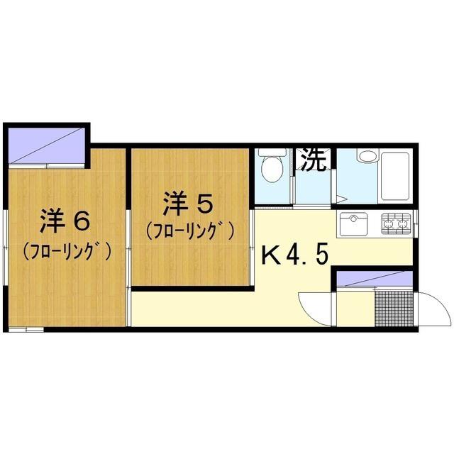サカエヴィレッヂ柳橋(2K/1階)の間取り写真