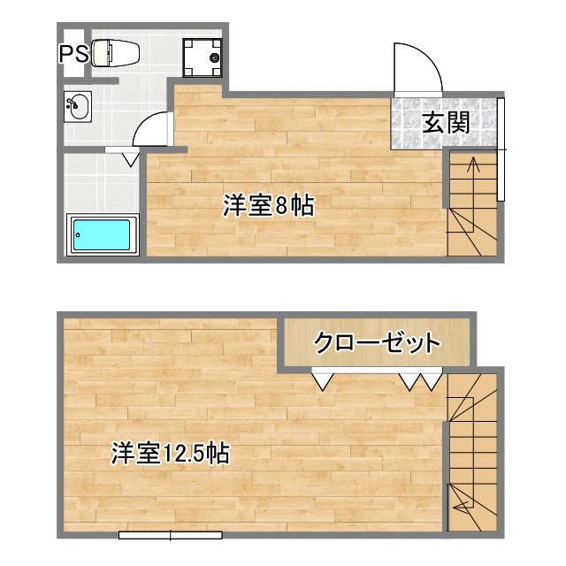 VISTA UMEGAOKA(1LDK/2階)の間取り写真