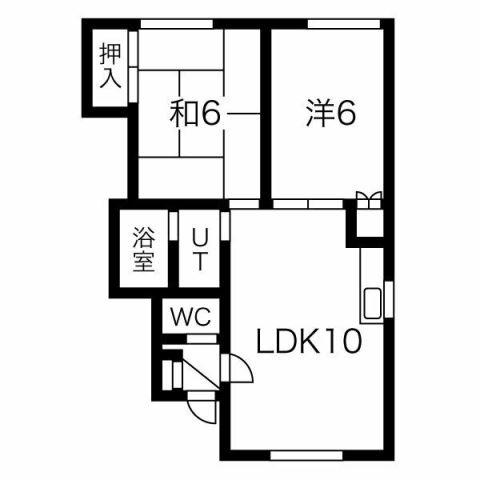 多摩ハイツ(2LDK/1階)の間取り写真