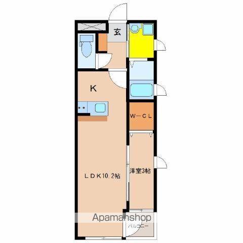 アーベイン堀川(1LDK/1階)の間取り写真